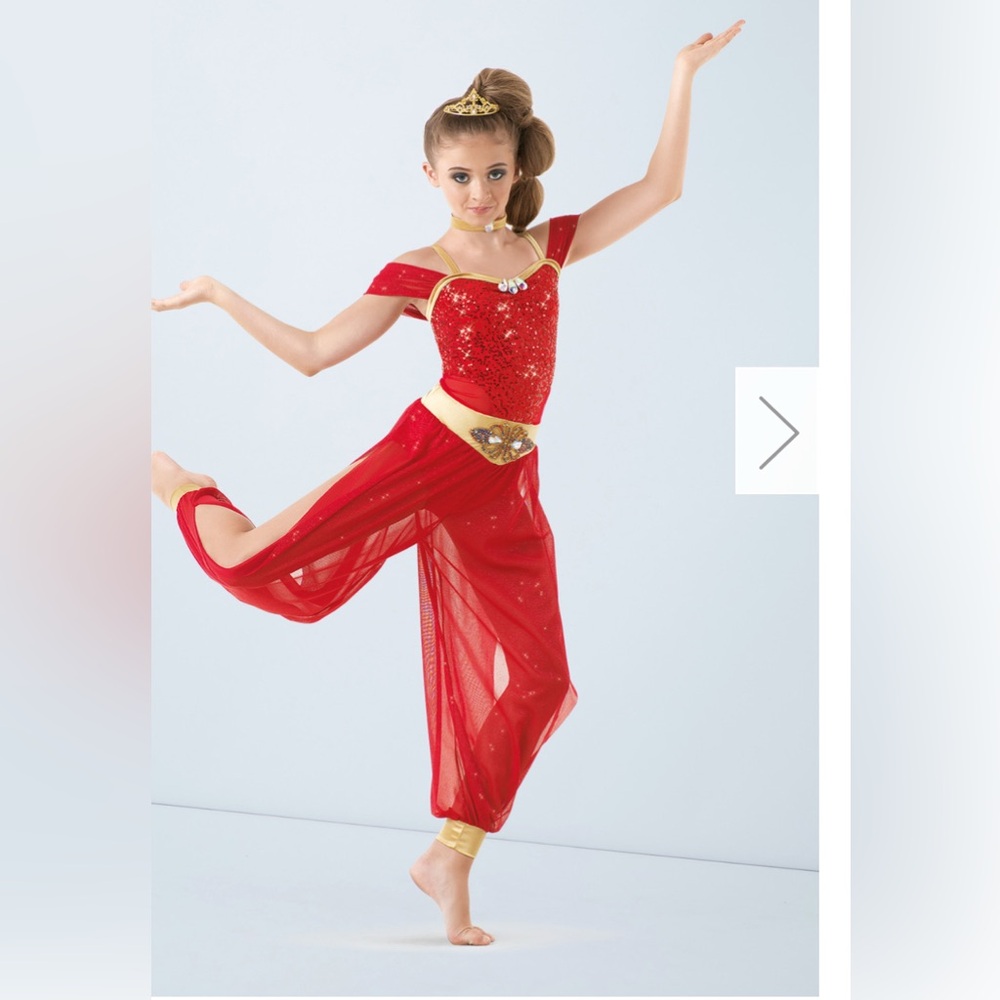 Weissman Showtime Genie In A Bottle 10465 Character Dance Costume in Red